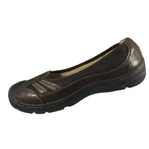 KEEN 5491 CHCP Shoes Womens 7 Brown Leather Comfort Slip Ons Loafers